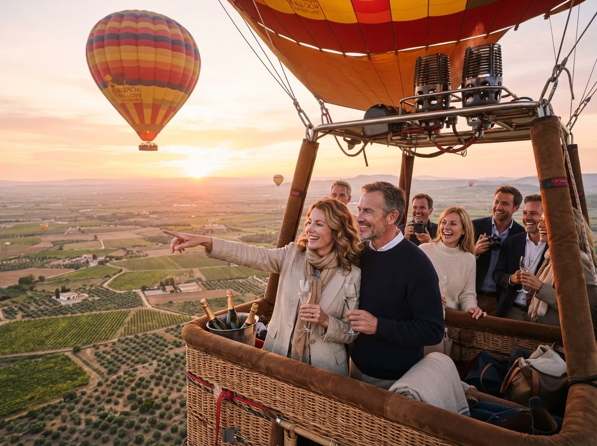Valencia: Private Balloon Flight & a Vineyard Brunch