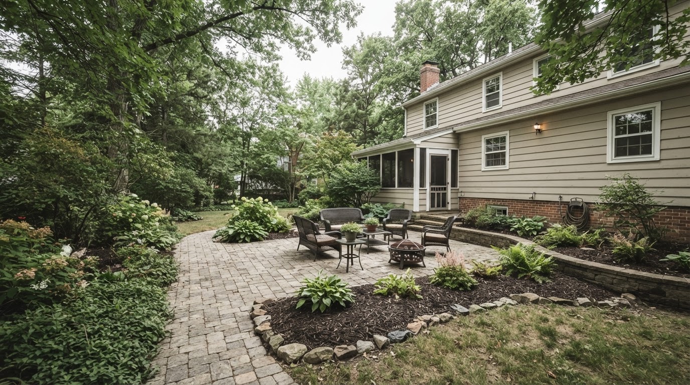 Landscape installation for an East Grand Rapids property