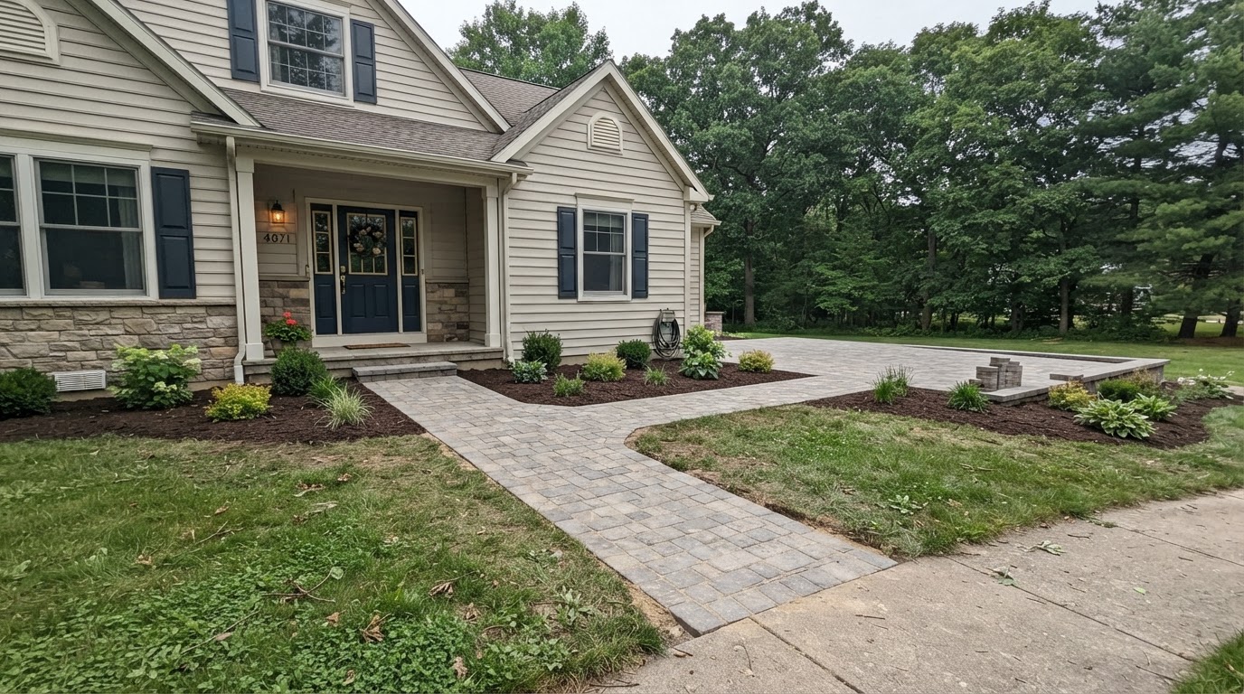 Residential landscaping and hardscaping in Jamestown, Michigan