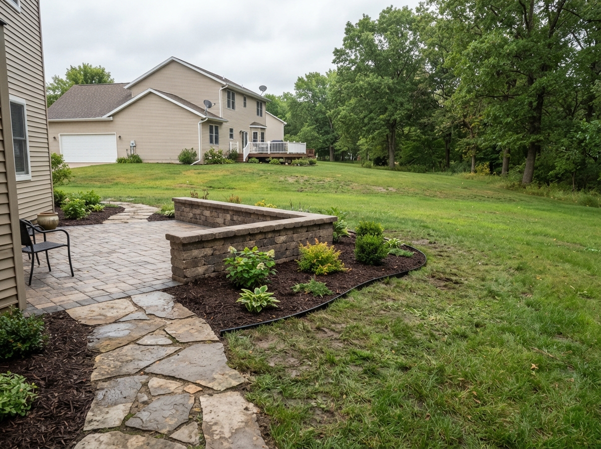 Residential landscaping and hardscaping in Byron Center, Michigan
