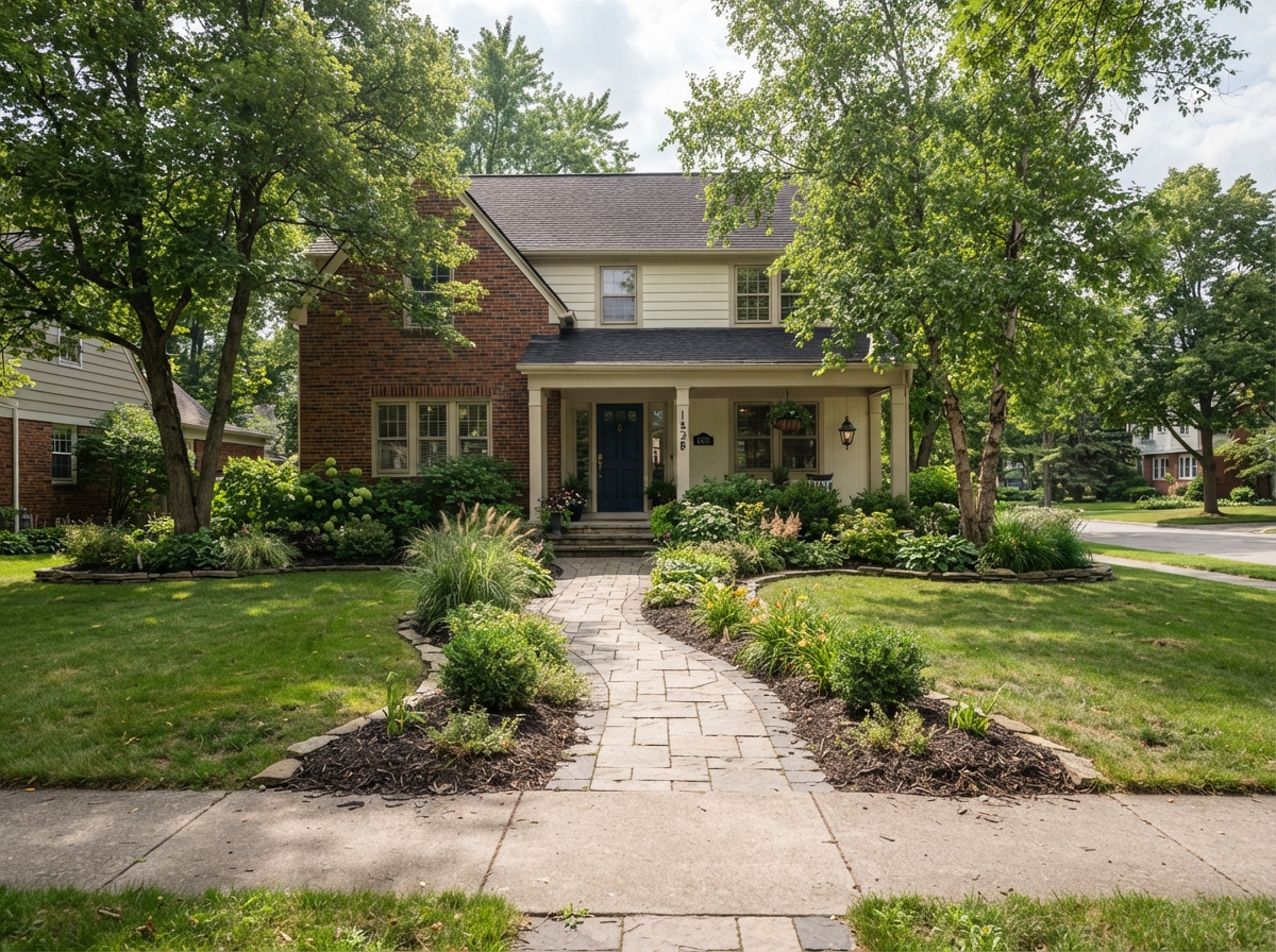 Residential landscaping and hardscaping in East Grand Rapids, Michigan