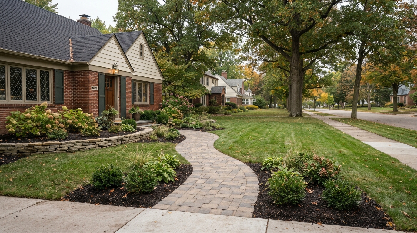 Residential landscaping and hardscaping in Cascade, Michigan