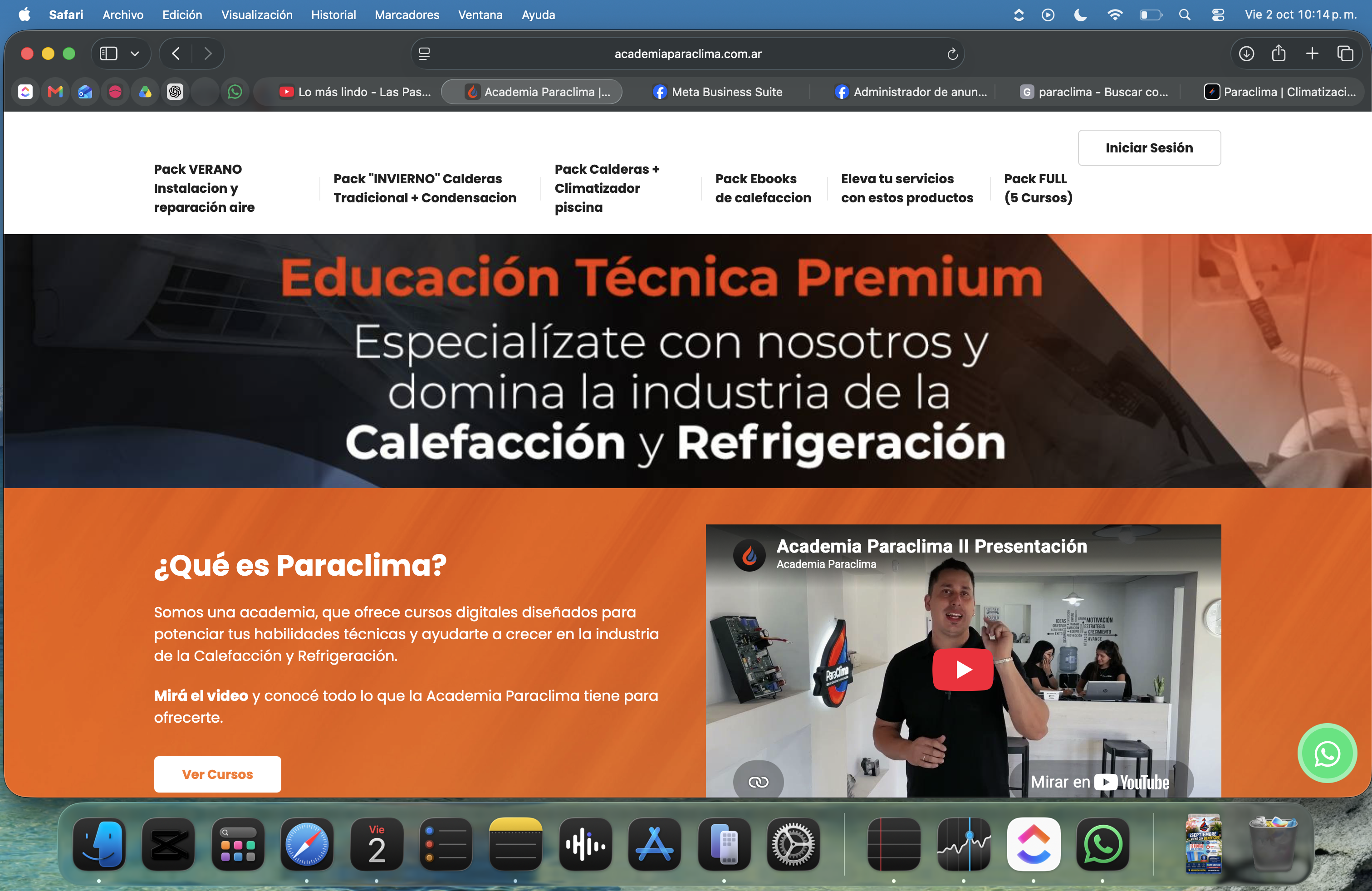 Plataforma de cursos de Academia ParaClima - Educación Técnica Premium