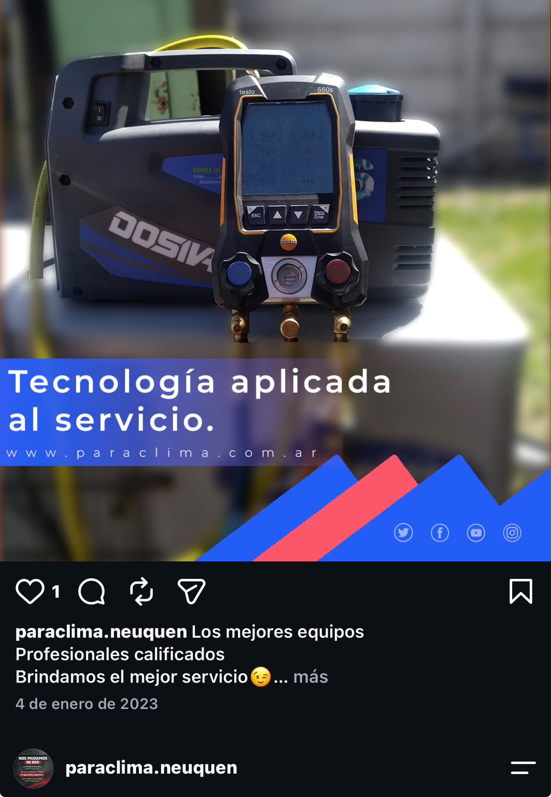Bomba de vacío Dosivac y manómetro digital Testo 550s oficial Paraclima