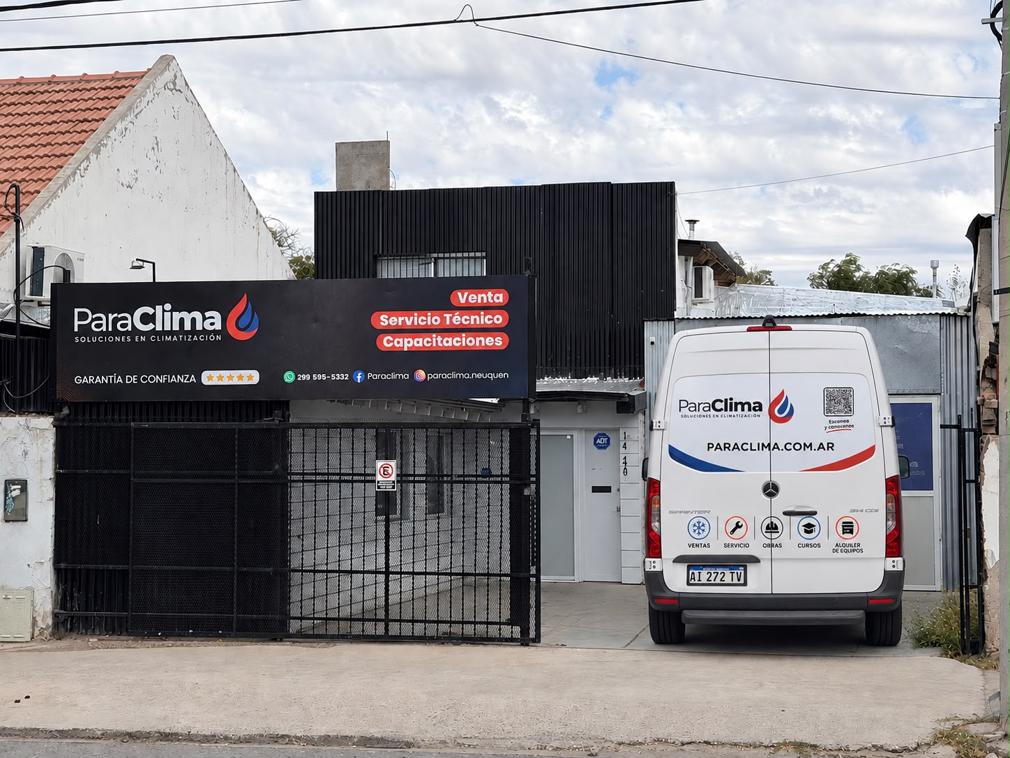 Local propio y camioneta oficial de ParaClima en Neuquén