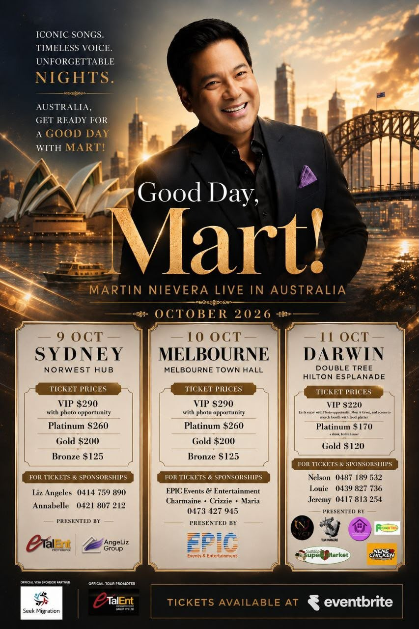 Official Australia Tour Announcement Poster