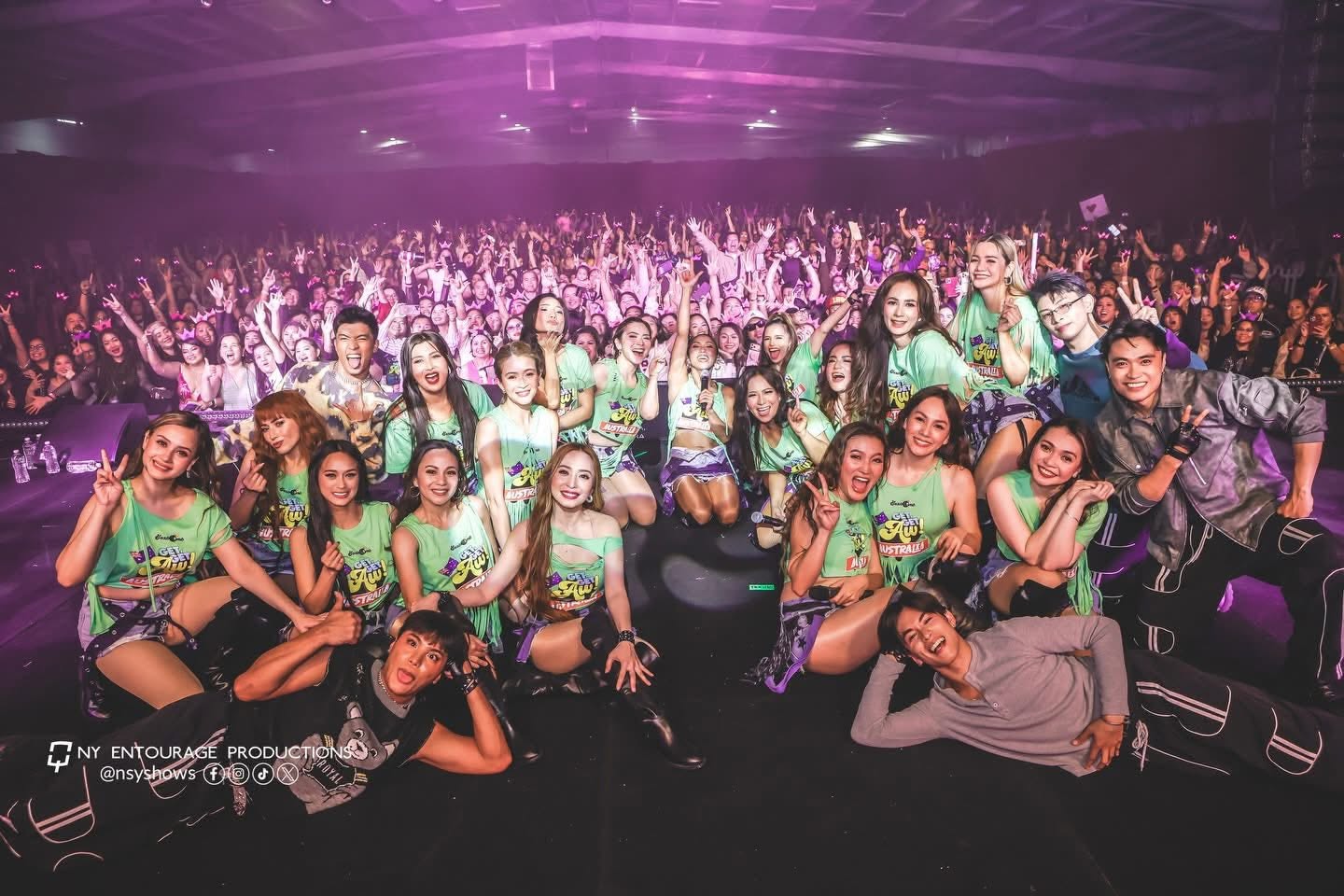 SexBomb Girls and dancers surrounded by thousands of cheering fans celebrating nostalgia during Get, Get Aw! Australia.
