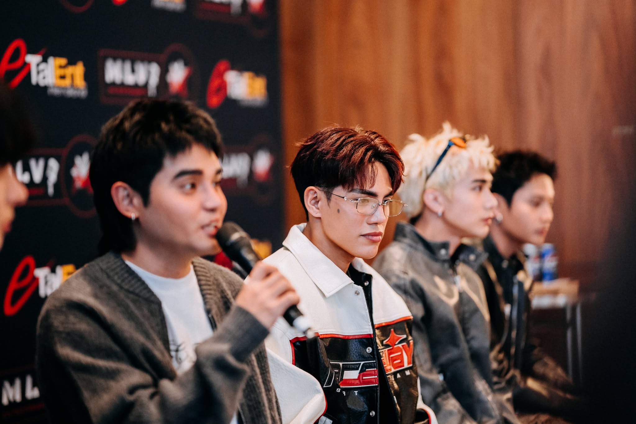 Pablo, Josh, Stell, Ken and Justin during an intimate press conference and meet moment with the E-Talent production team.