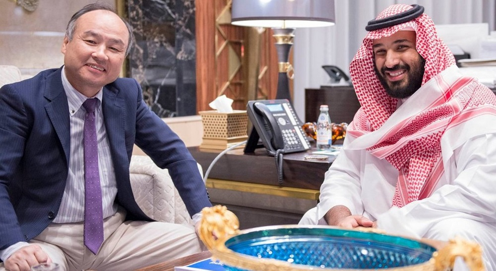 Masayoshi Son with Saudi Prince - SoftBank Vision Fund deal