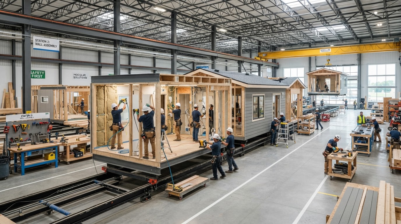 Modern modular factory production line