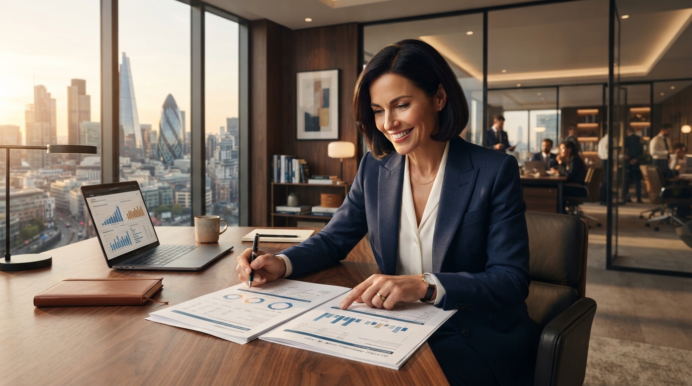 Established business owner in a professional environment