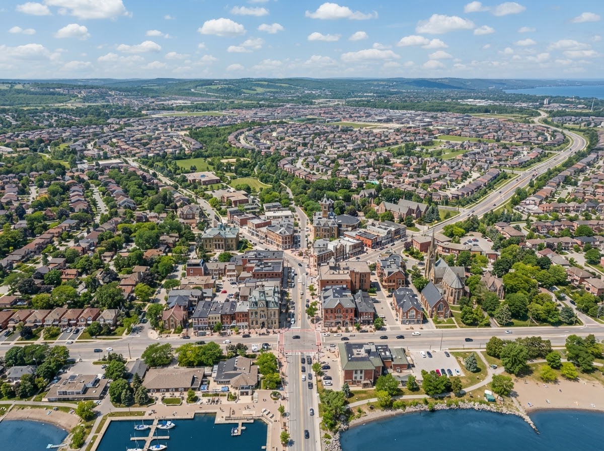 Whitby aerial view