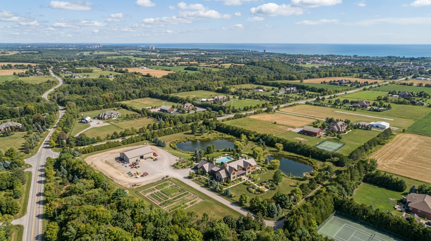 Clarington Ontario showing rural estate property with space