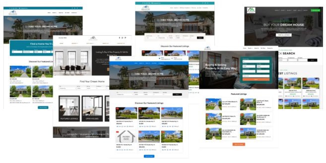 Professionally built real estate website examples