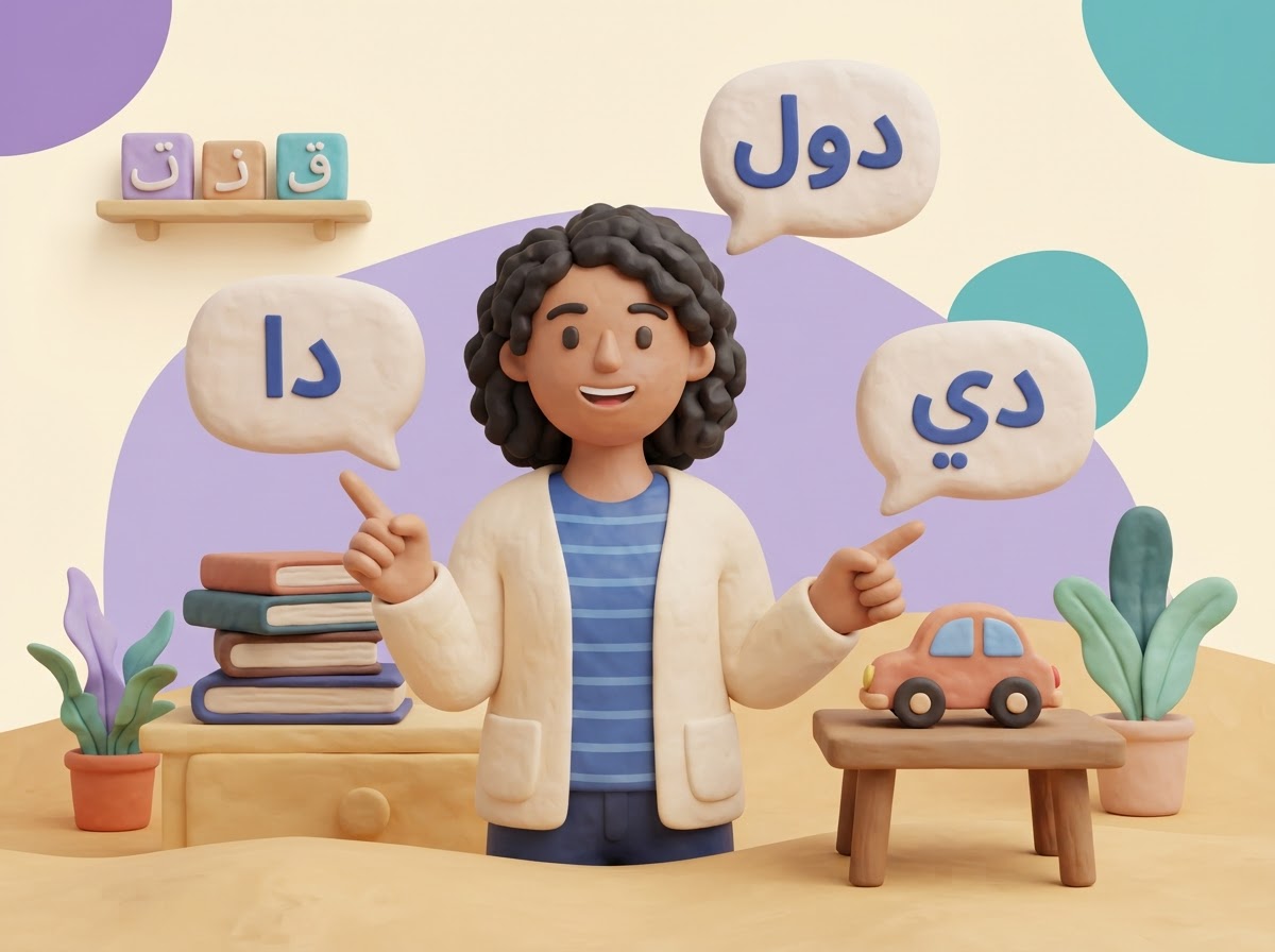 Demonstratives: دا، دي، دول