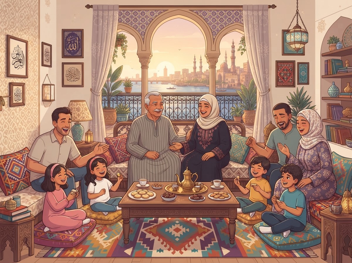 Family & Social Customs illustration