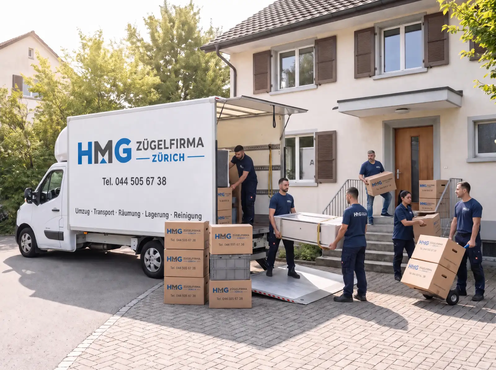 HMG Zügelfirma Zürich Team im Einsatz