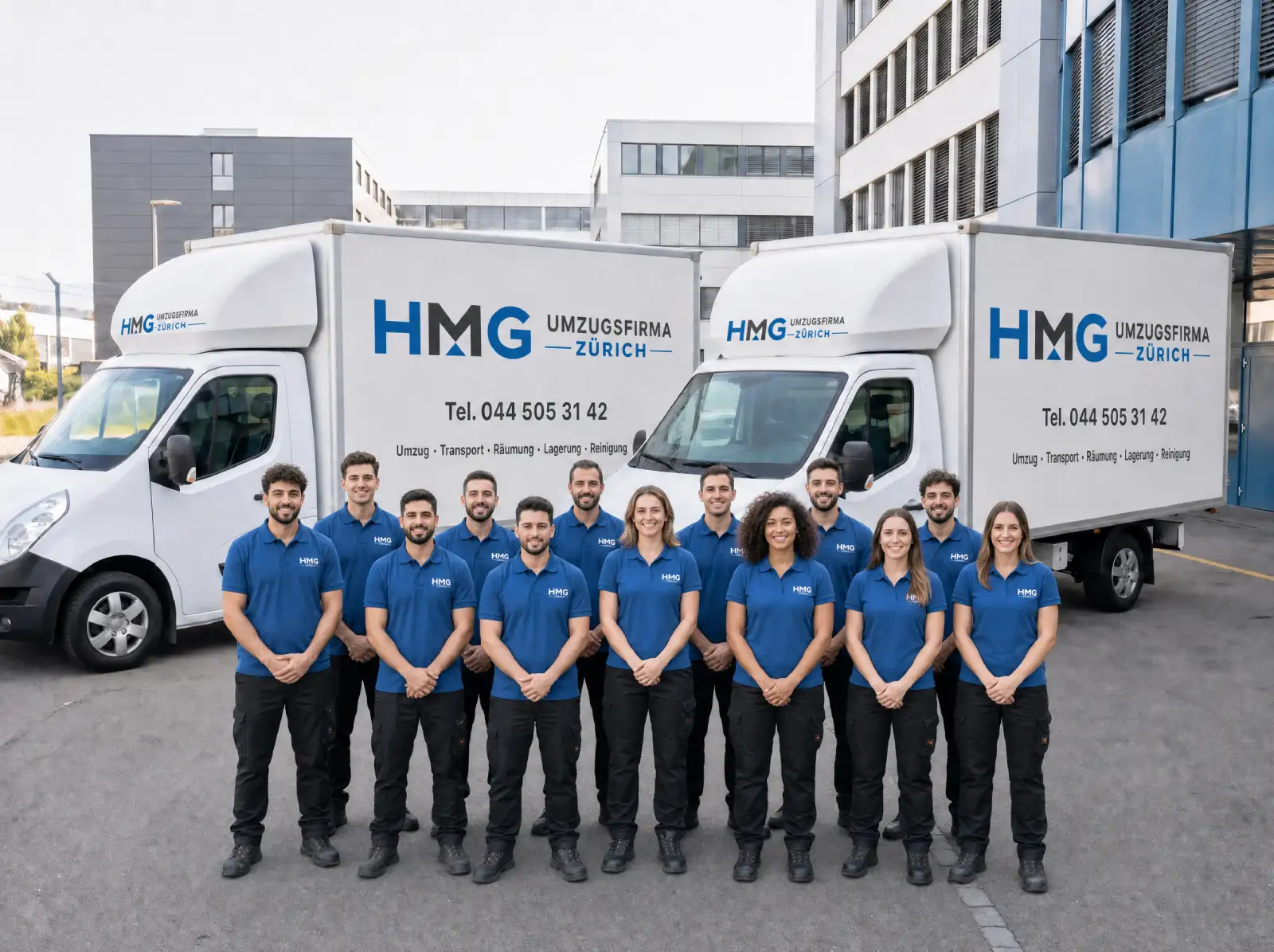 Das Team der HMG Umzugsunternehmen Zürich