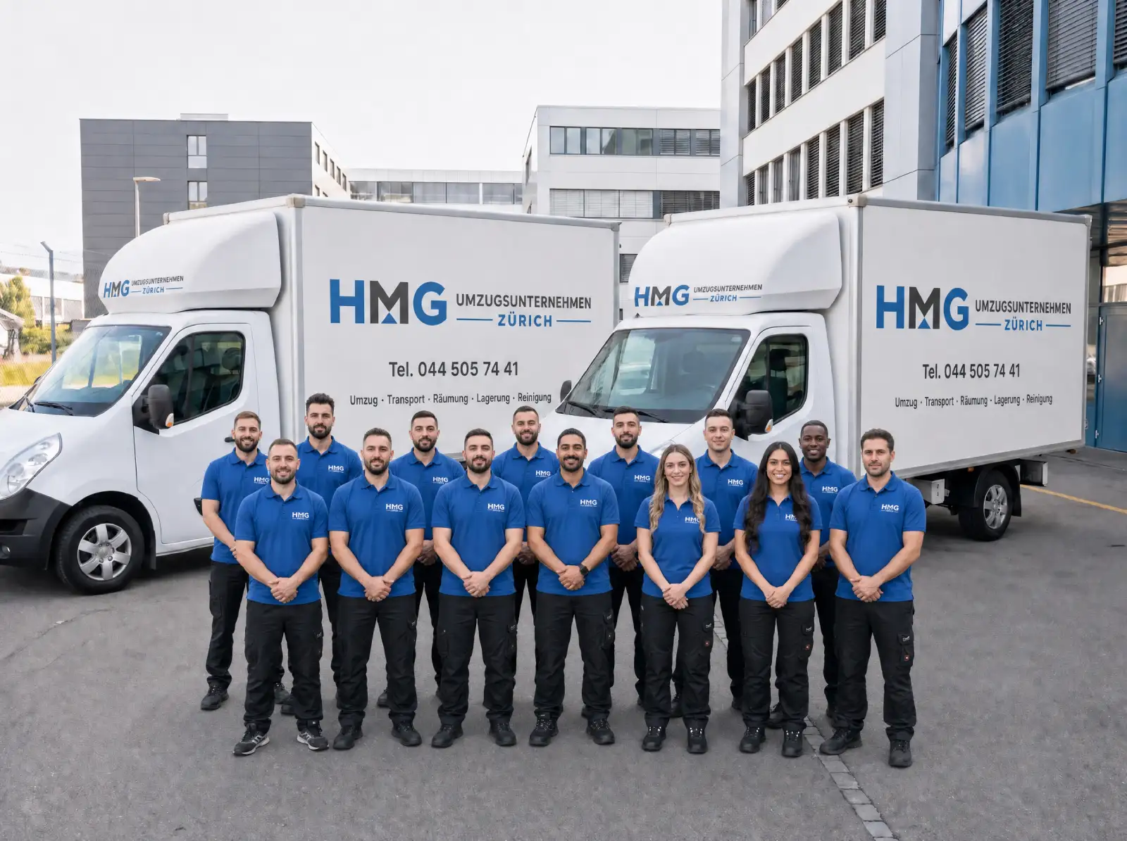 Das Team der HMG Umzugsunternehmen Zürich