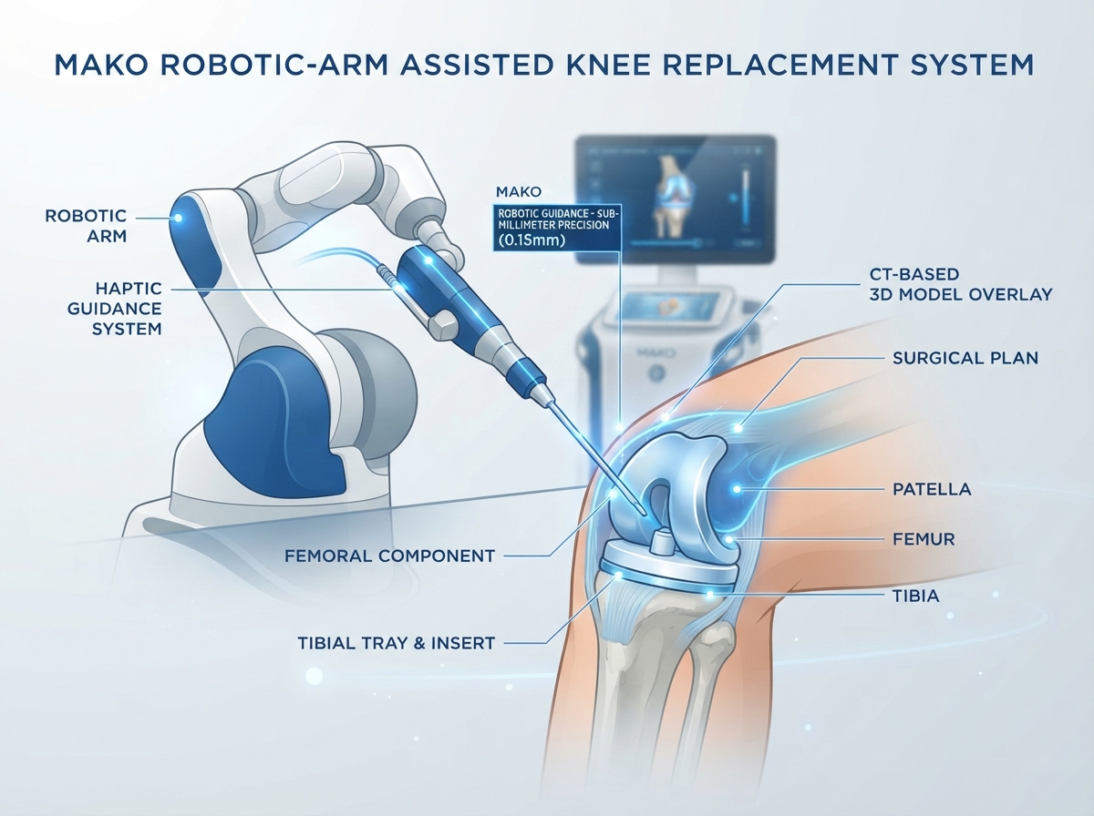 MAKO Robotic Joint Replacement anatomical illustration