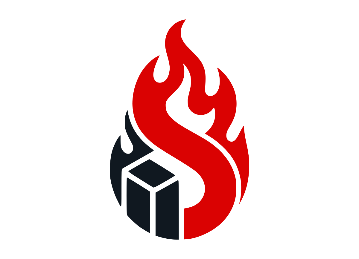 Spicy Salt Logo — Flame & Salt Cube