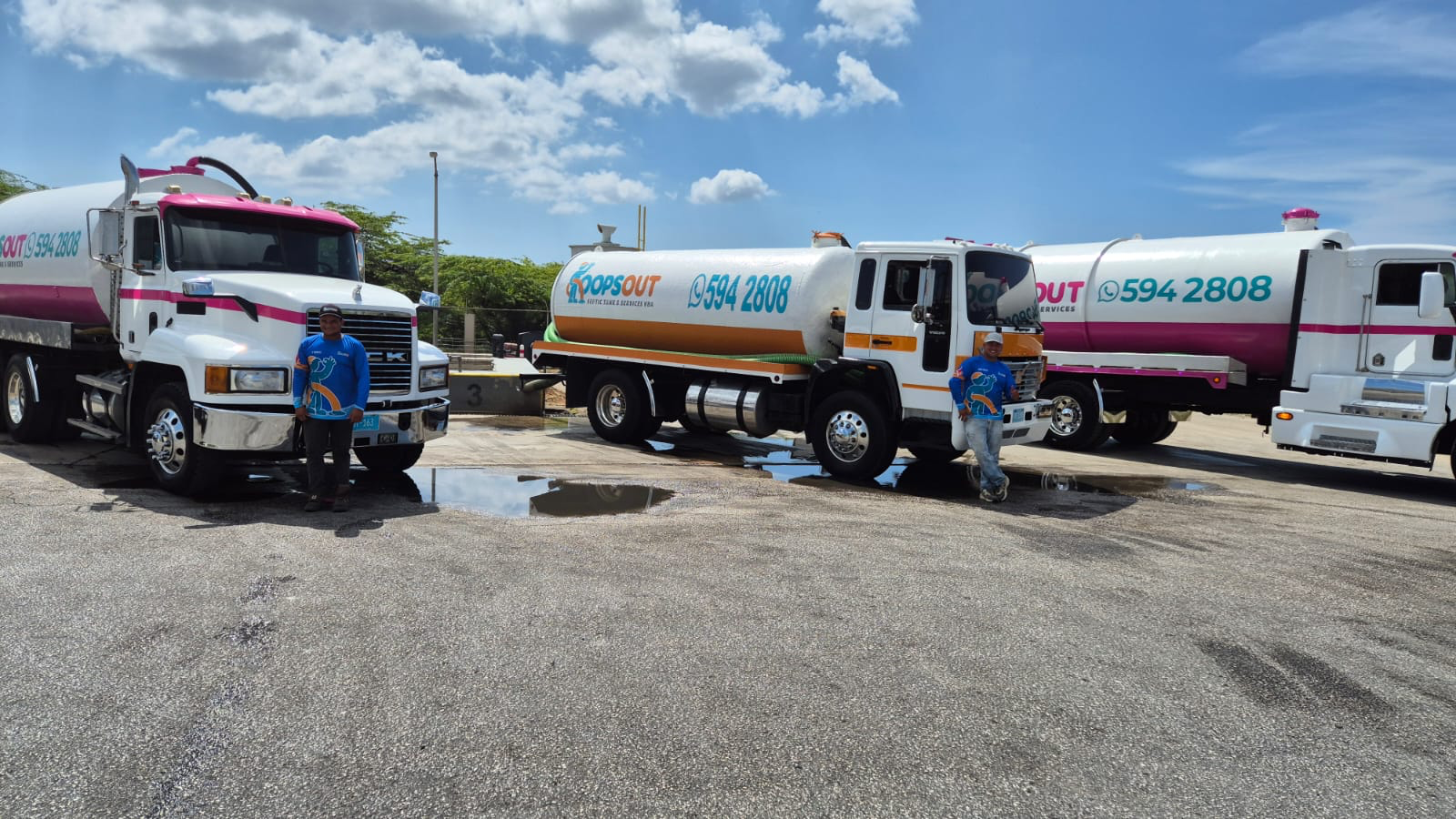 Our Fleet of Trucks - Oops Out Septic Aruba