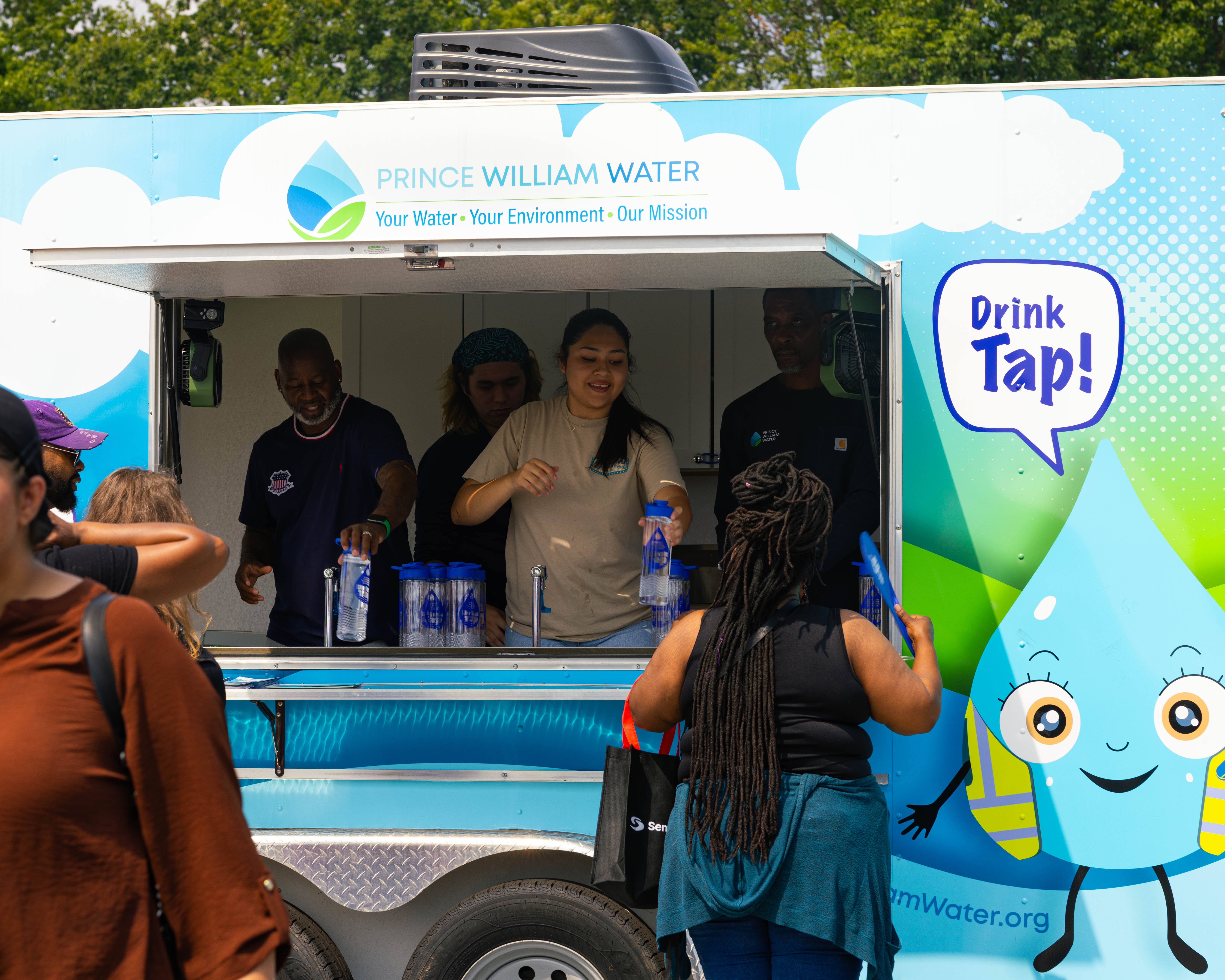 Partnering with community organizations and water distribution services