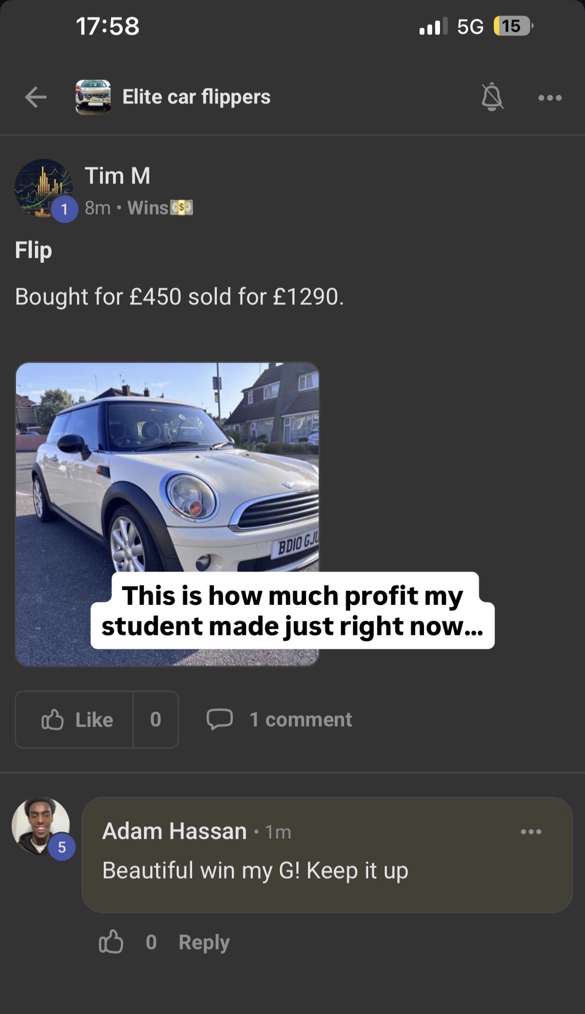 £2,100 Profit on BMW 1 Series