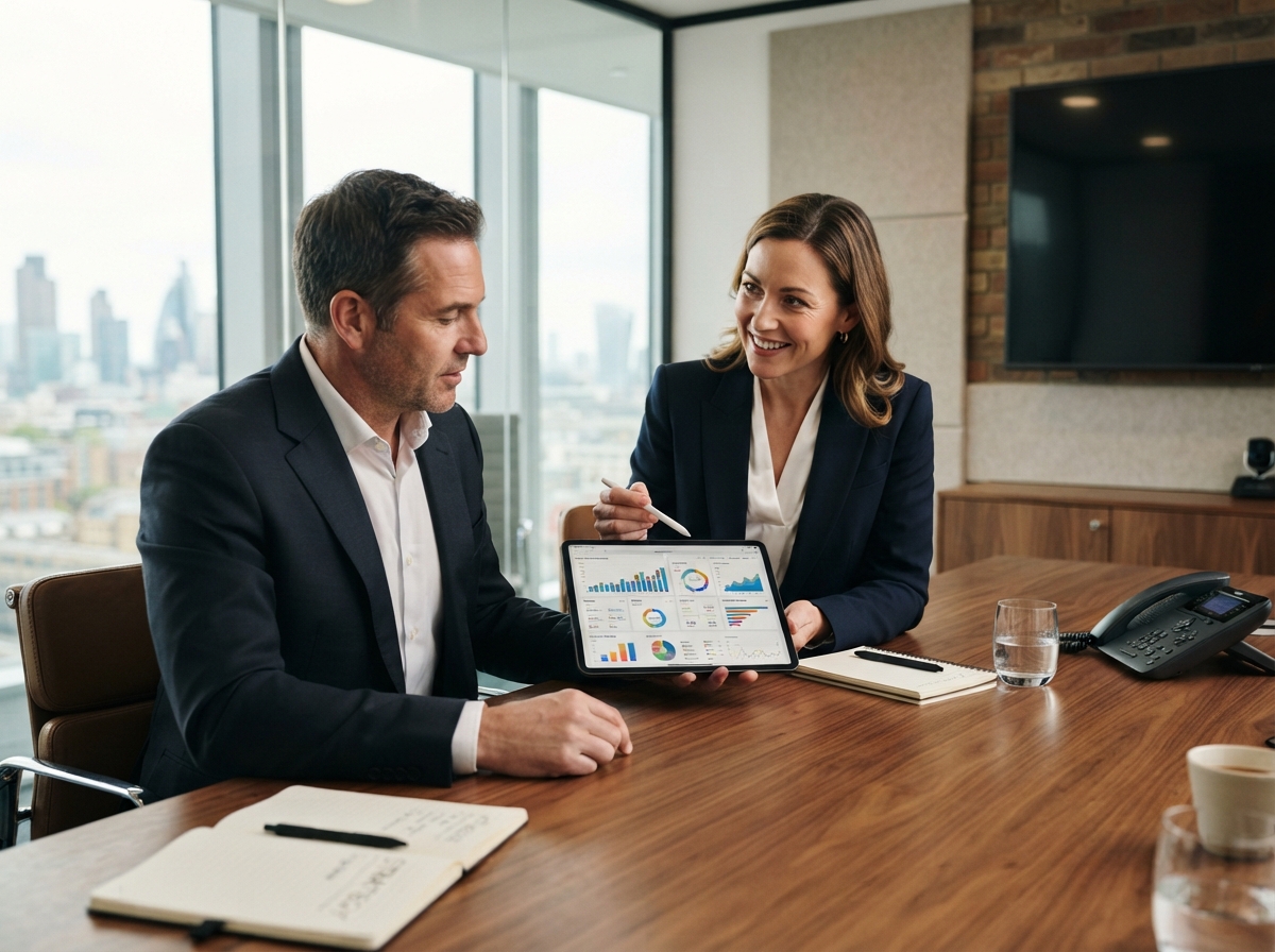 CFO advisory strategy meeting with a business owner
