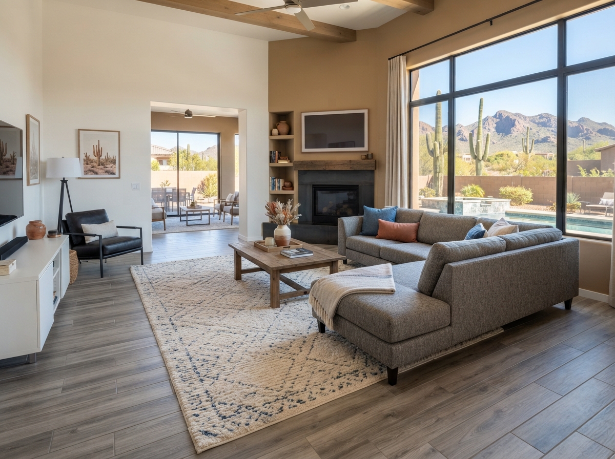 Porcelain Tile Floor Installation project by G5E Flooring in Phoenix, AZ