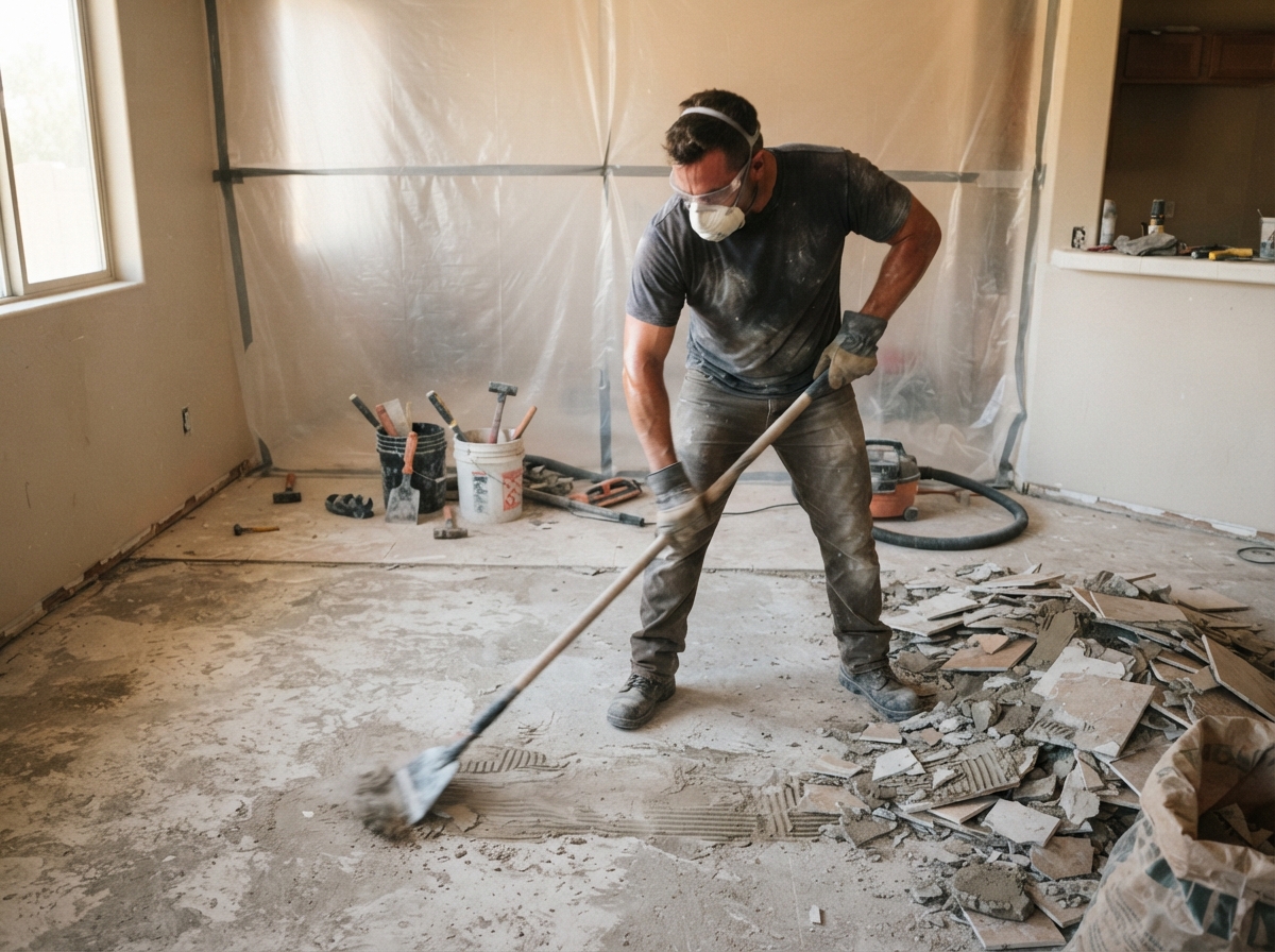 Floor Removal by G5E Flooring in Phoenix AZ