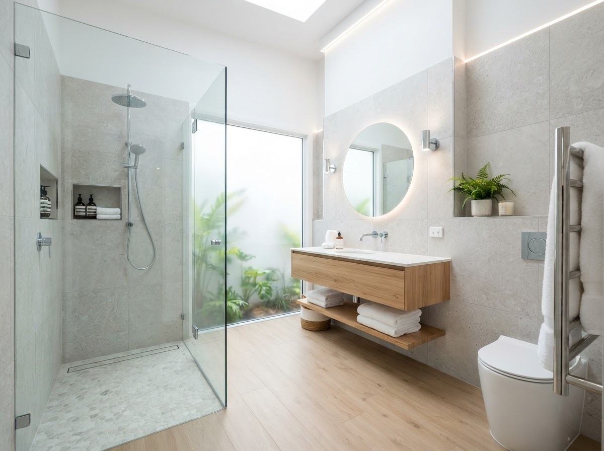 Finished bathroom renovation on the Gold Coast by Plumber ASAP