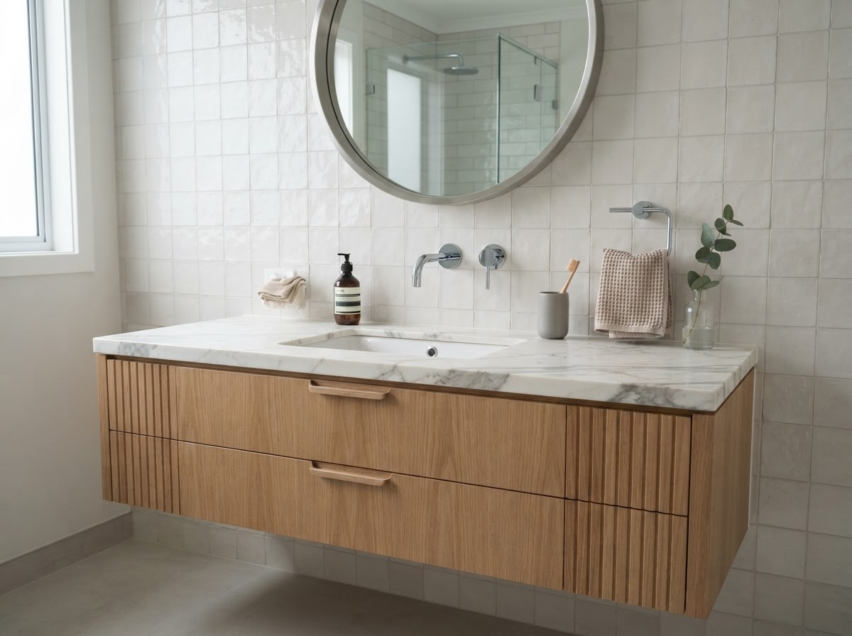 Bathroom renovation vanity detail by Plumber ASAP