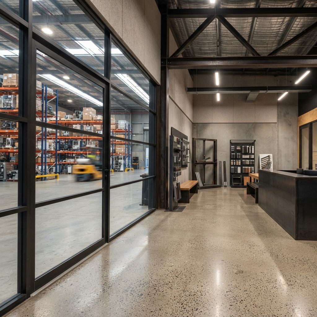 Showroom-warehouse hybrid