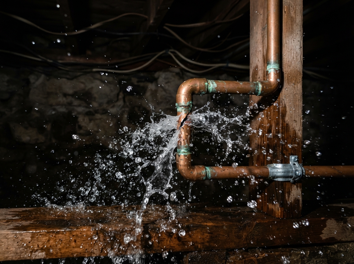 Burst Pipes emergency plumbing repair in Derby