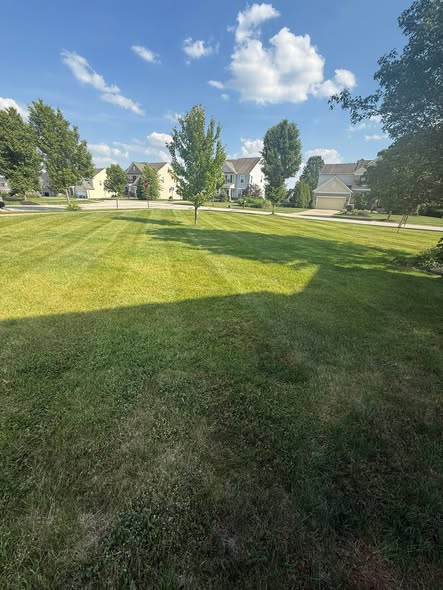 Lawn Mowing & Maintenance after — crisp mowing stripes with clean edges