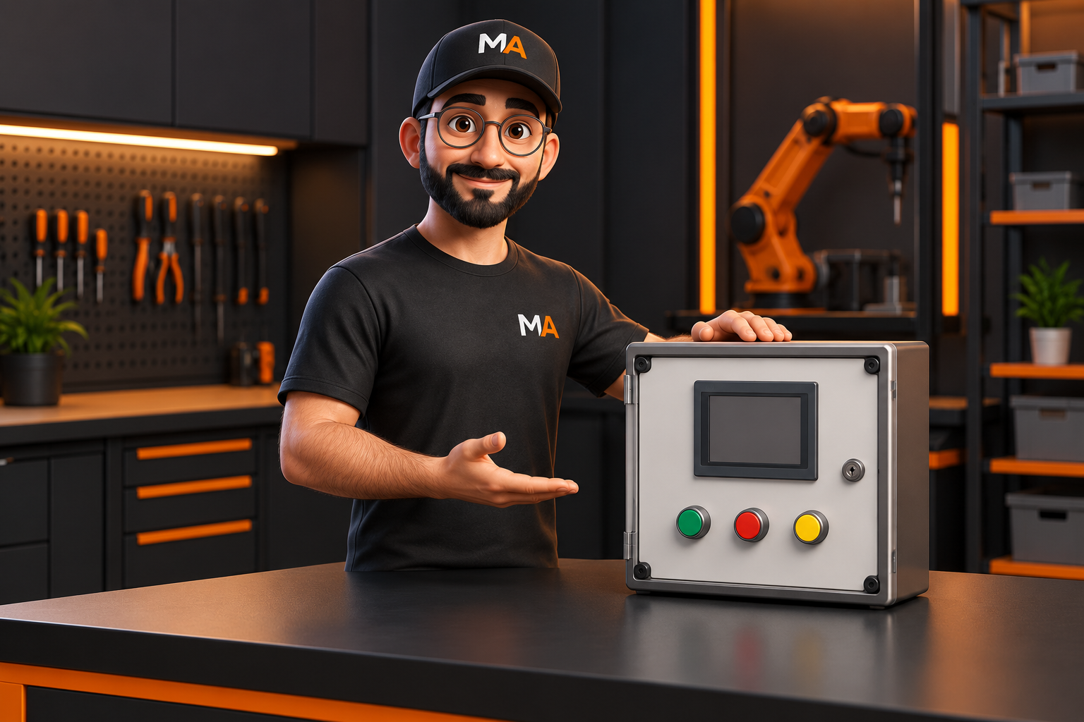 Illustrazione di MR Automation nel laboratorio didattico