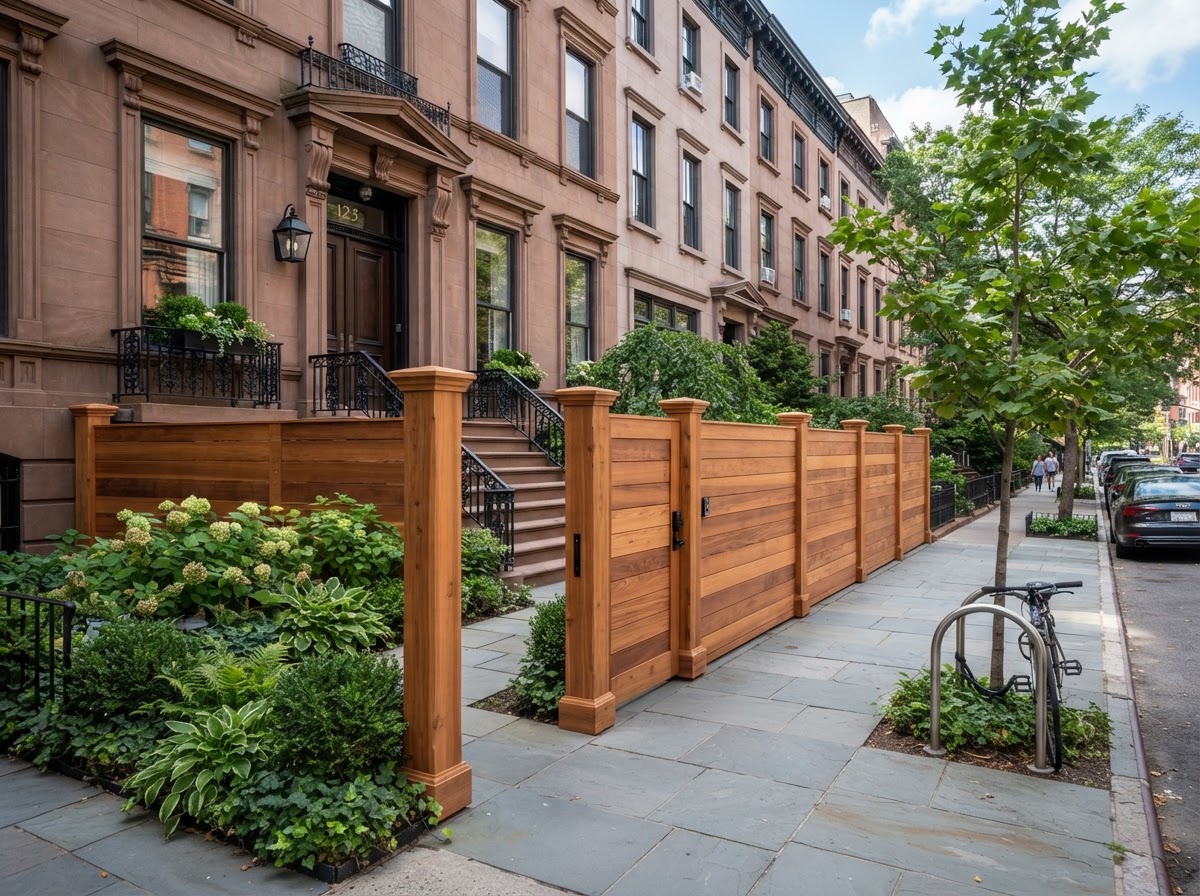 Wood Fence Installation in Manhattan, NY — Dougy Construction in Valley Stream, NY