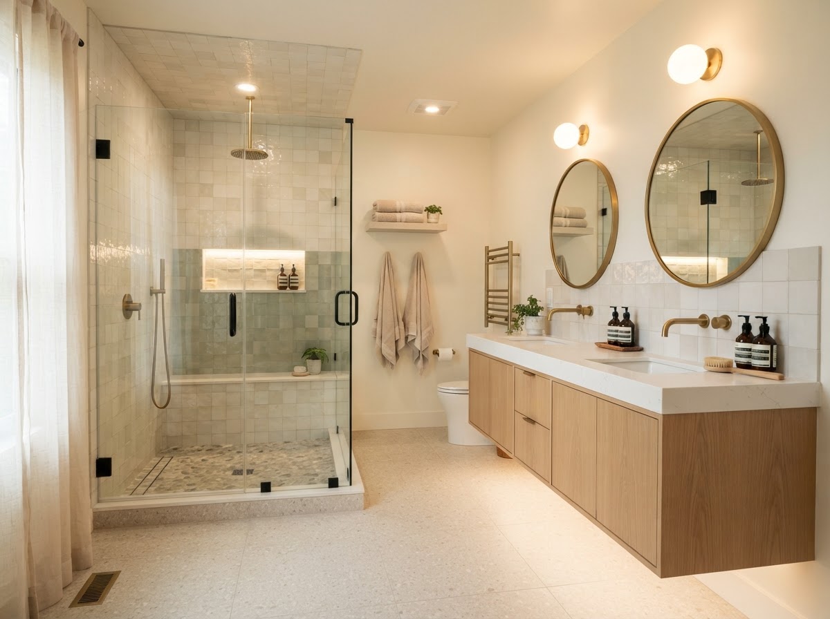 Custom Bathroom Remodeling project by Dougy Construction in Valley Stream, NY