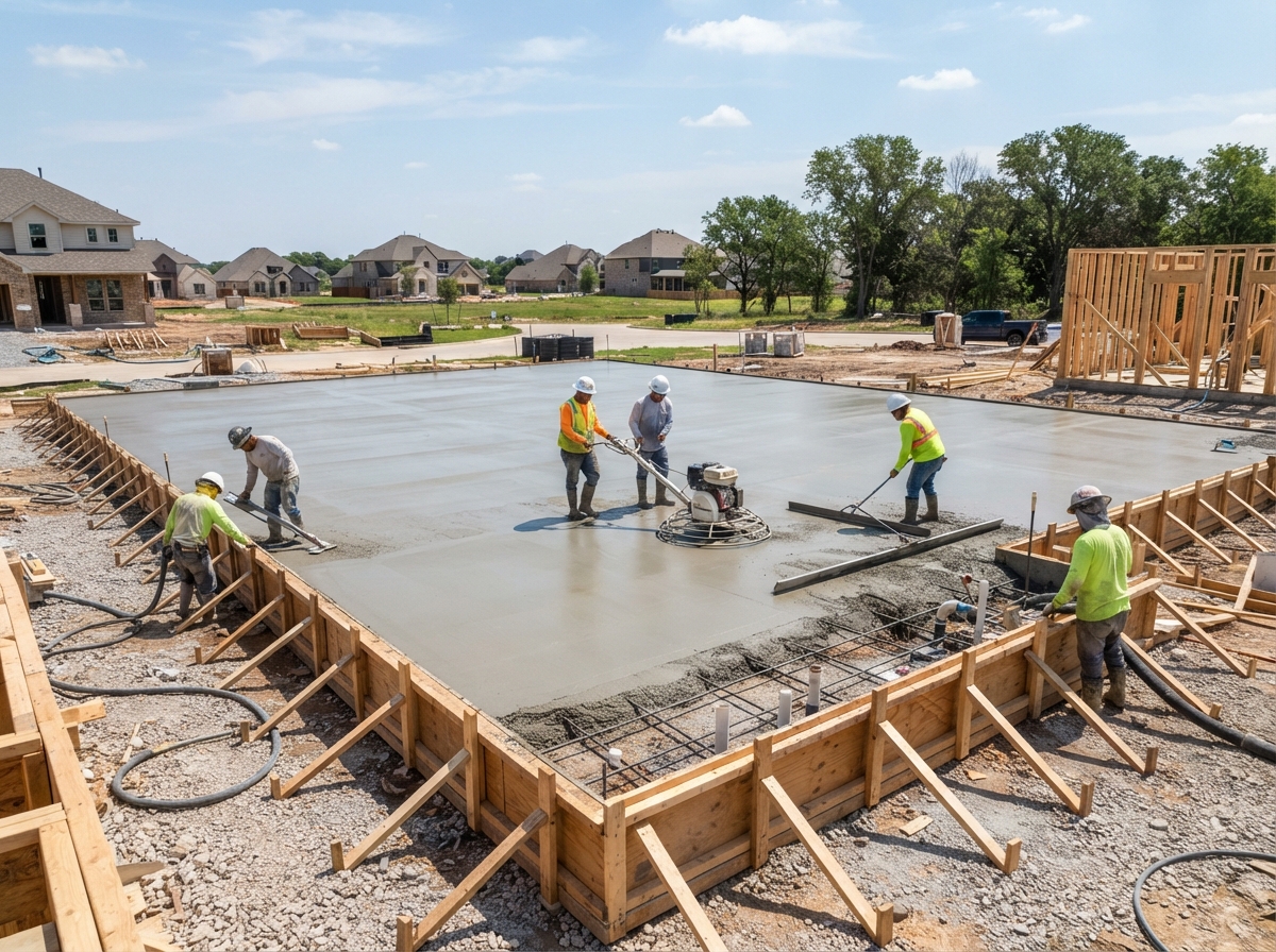 Residential Foundation Slab project in McKinney, TX