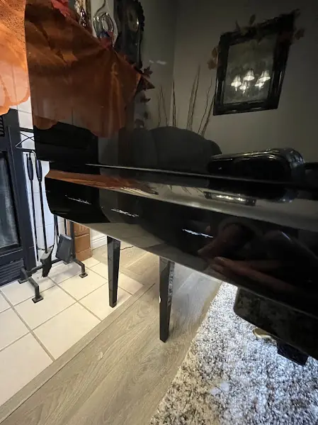 Before: Scratched Piano Finish