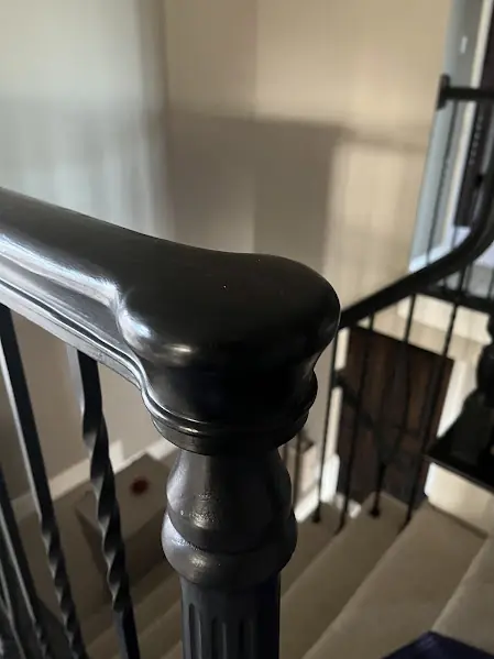 After: Stair Railing Handrail Restored