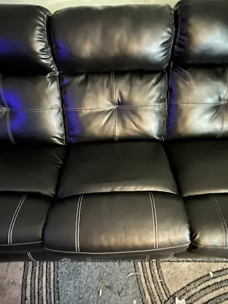 After: Leather Couch Restored