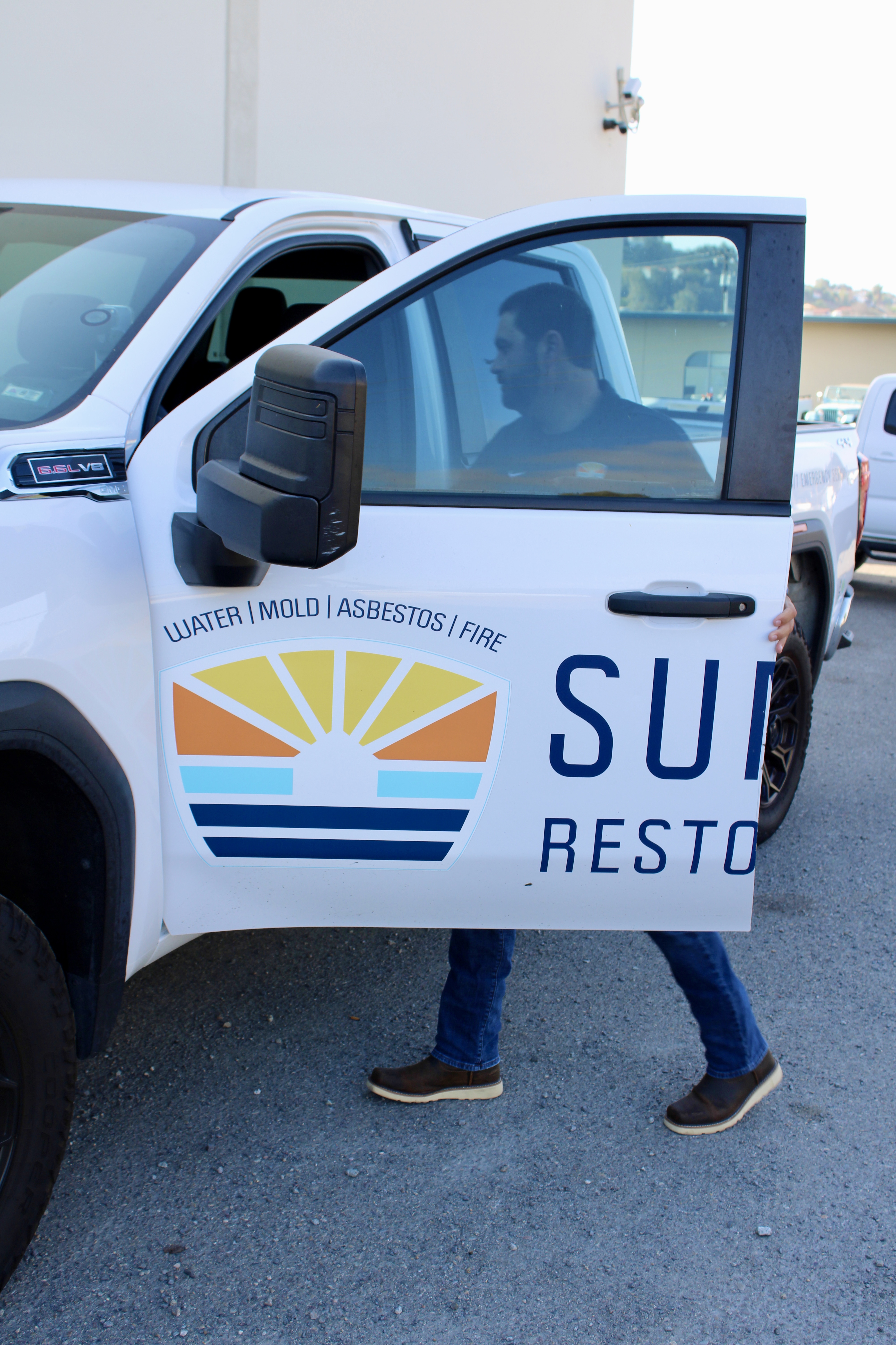 SunCoast Restoration technician preparing to respond to a property damage call