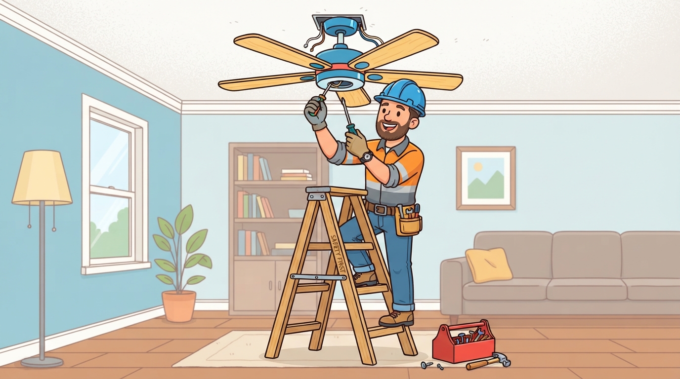 Can I Install a Ceiling Fan Myself in Western New York? — G.I. John's Hauling guide for Western New York homeowners