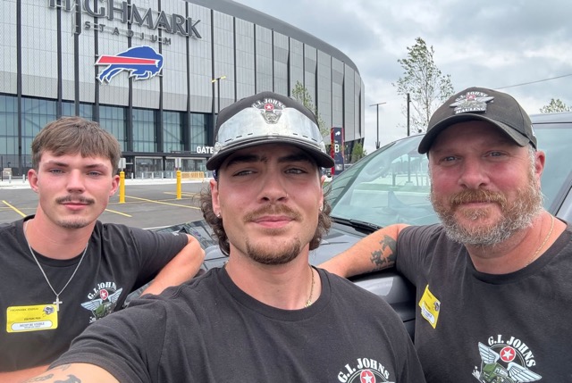 John and his two sons of G.I. John's Hauling LLC — retired Air Force veteran-owned family business serving Western New York