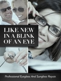 Laser soldering repair on eyeglasses frame
