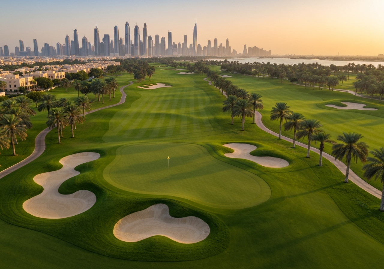 Golf Course Landscape photo editing example by Webshure video editing agency Dubai