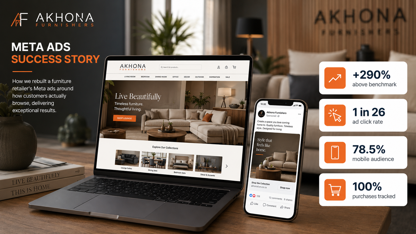 Social Media Ads Case Study - Akhona Furnishers