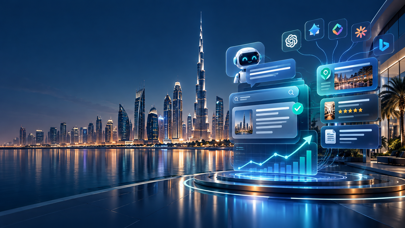Artificial intelligence SEO services Dubai - AEO and GEO get your business cited by ChatGPT, Perplexity and Google AI Overviews with Webshure